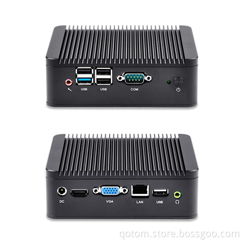 Qotom-Q190N-S02 Nato ITX Mini Computer 4G DDR3 RAM 128G MSATA HDD Desktop PC
